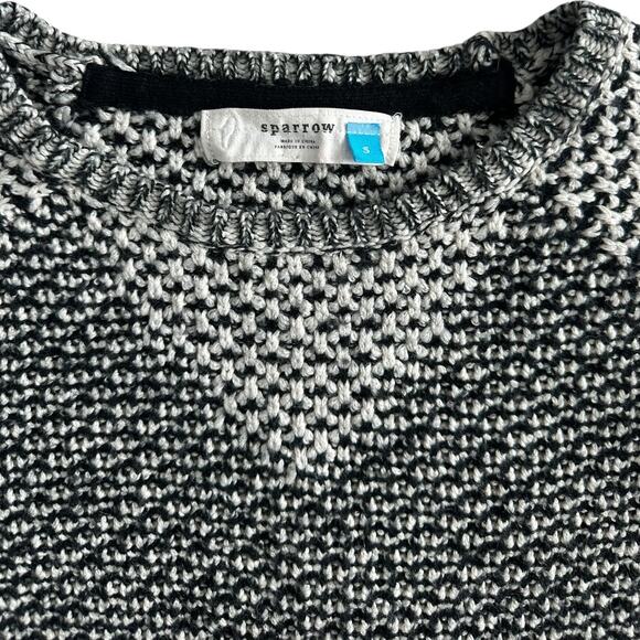 Sparrow Anthropologie Black and White Wool Blend Sweater - Picture 3 of 4
